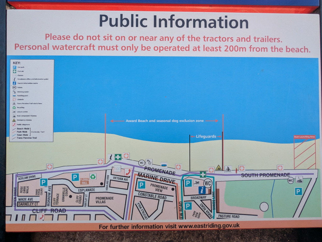 Hornsea Beach Dog Restrictions Sign