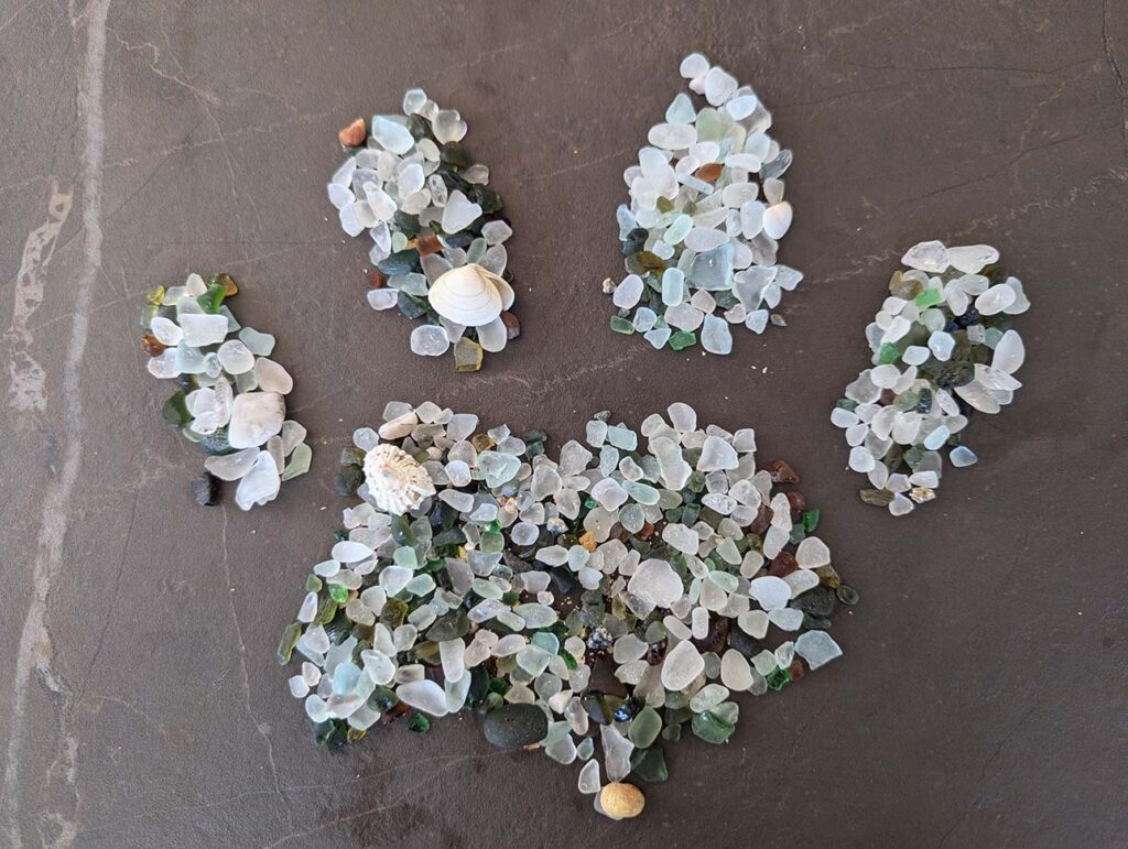 PAW out of sea glass
