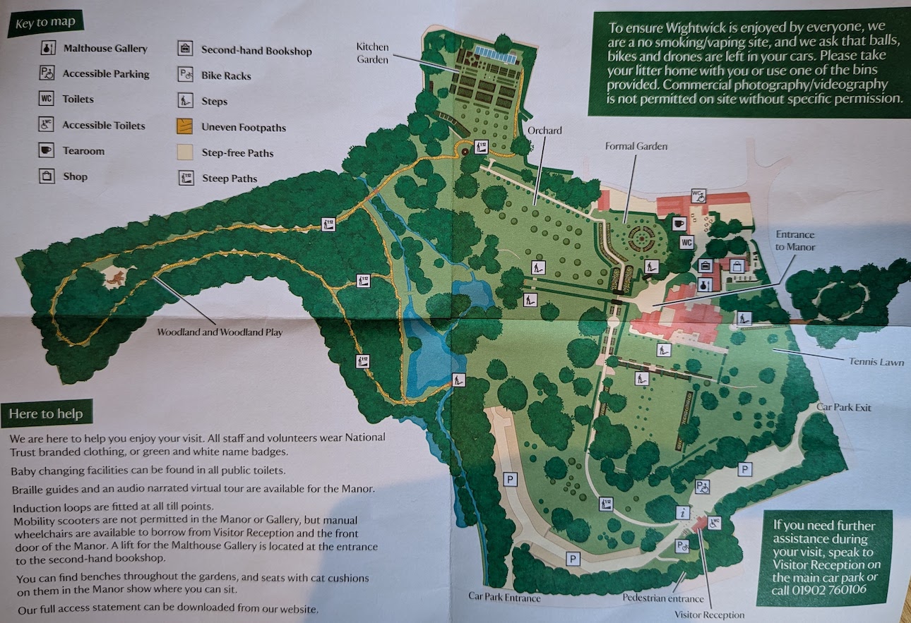 Wightwick Manor & gardens Map