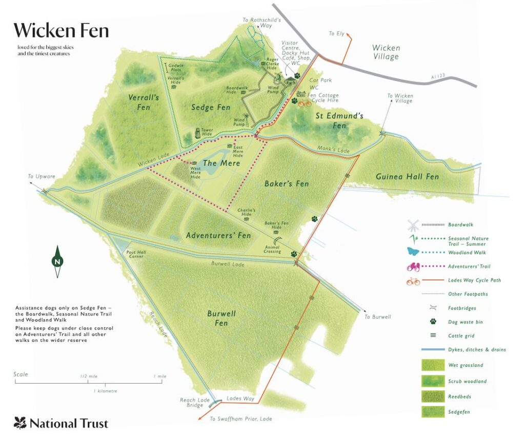 Wicken Fen Map