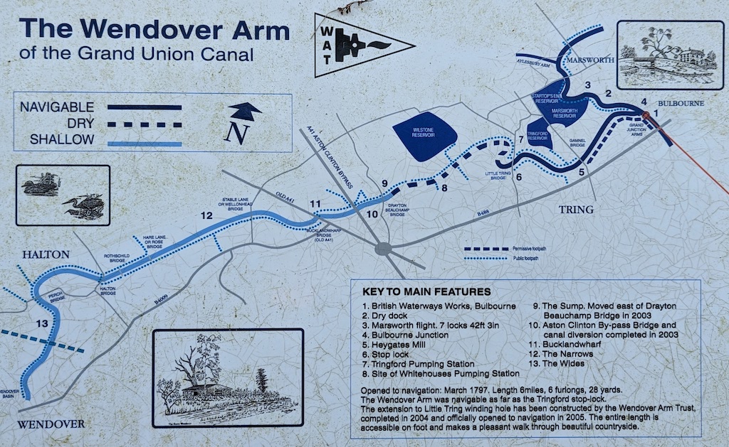 Wendover Arm of the Grand Union Canal Map