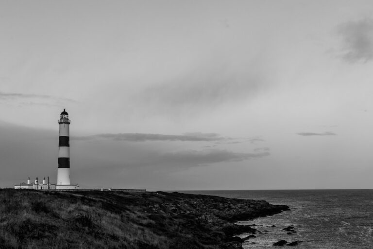 Tarbat Ness Lighthouse BW 768x512