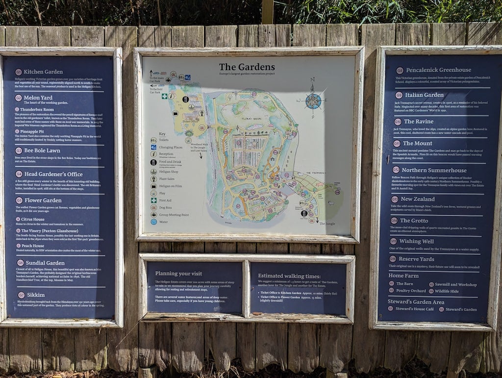 The Lost Gardens of Heligan Map