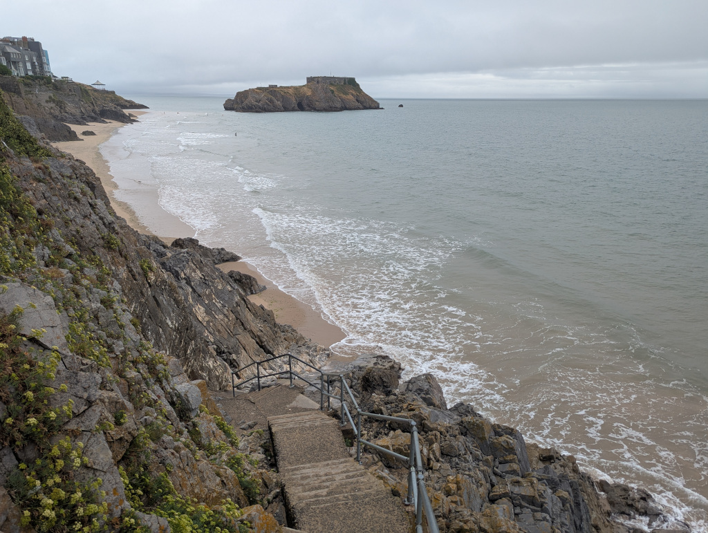 Tenby Castle Beach Steps